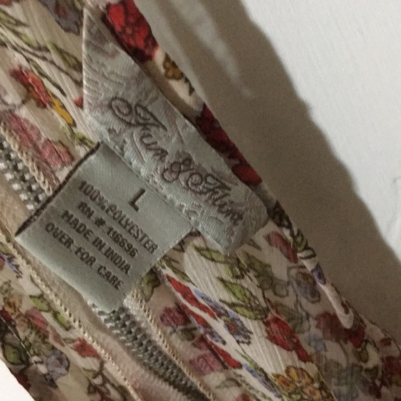 Zipper Razorback Sheer Top Size Large - Picture 3 of 4